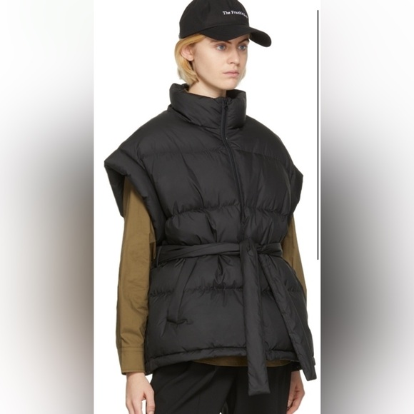 The Frankie Shop Jackets & Blazers - The Frankie Shop Aspen belted down vest in black